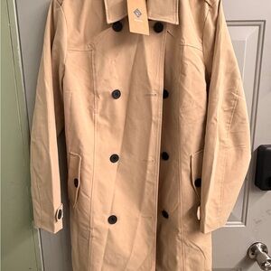 Classic Beige Double-Breasted Trench Coat